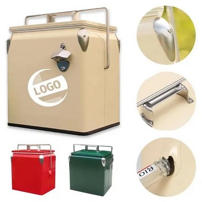 Large Capacity Outdoor Retro Picnic Insulated Cooler