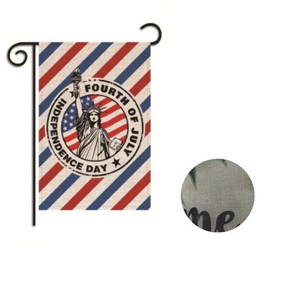Double-Sided Linen Garden Flag