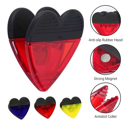 Heart Shaped Magnetic Bag Clips With Strong Fridge Magnets
