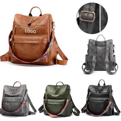 Leather Backpack Purse