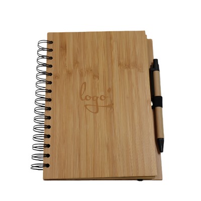 A5 Bamboo Spiral Notebook