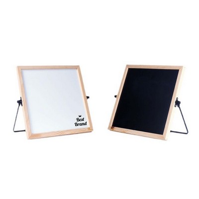 Dual-sided Wooden Rotating Magnetic Stand Writing Board