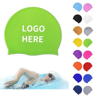 Vibrant Summer Silicone Swim Caps