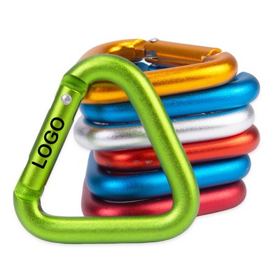 Triangle Aluminum Alloy Keychain Kettle Buckle Pack Carabiners Clip