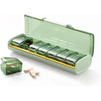 Weekly Pill Organizer,Portable 7Day Pill Box,Moisture Proof Medicine Pill Organizer,Travel Pill Case
