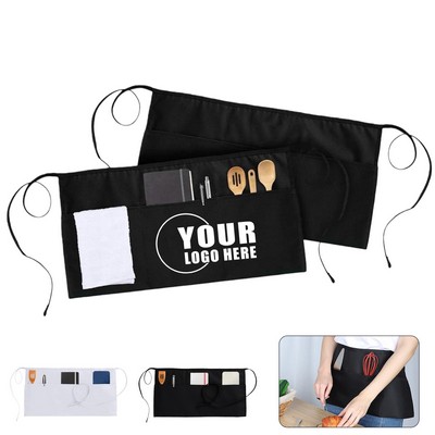 Polyester Short Apron Waterproof Kitchen Use