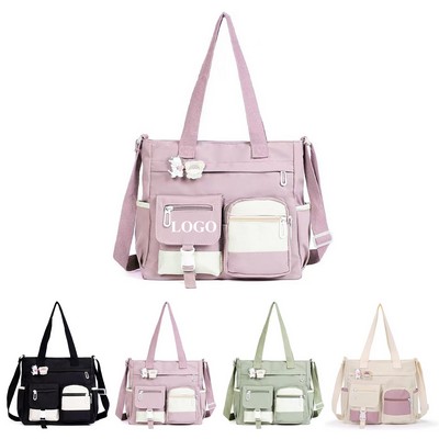 Nylon Crossbody Messenger, Cute Tote Bag