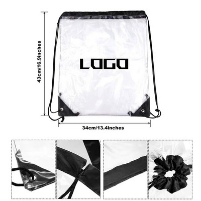 Clear PVC Drawstring Backpack