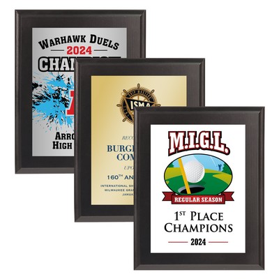 10.5" x 13" Black Matte Finish Plaque w/ Full Color Sublimated Imprint