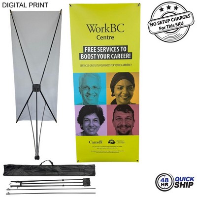 48Hr Quick Ship - Tripod Banner with Graphics, 33.5x80, and Bag. NO SETUP CHARGE