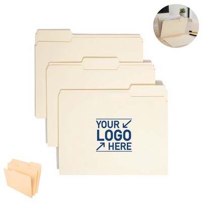 Letter Size Manila File Folders 1/3 Cut Tabs