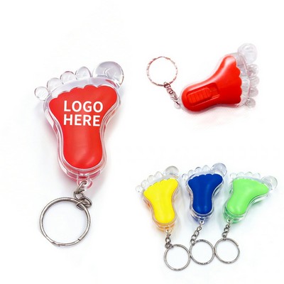 Foot-Shaped LED Keychain