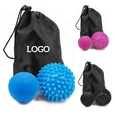 2 Piece Therapy Massage Ball Set With Bag