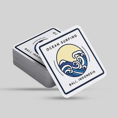 Custom Square Pulpboard Coaster - 4" x 40 pt Matte