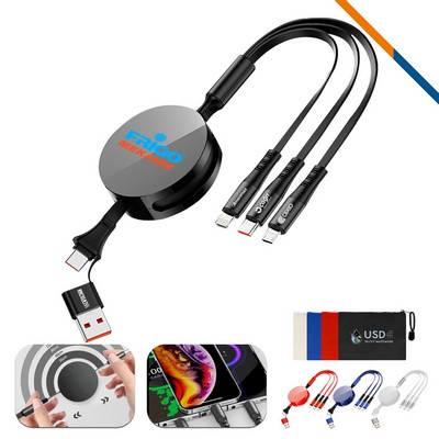 FlexZap 5in1 100W Retractable Fast Charging Cable