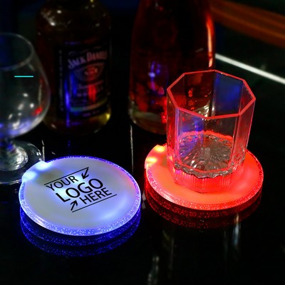 Led Light Up Round Drink Coasters