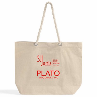 Rope Handle Beach Tote