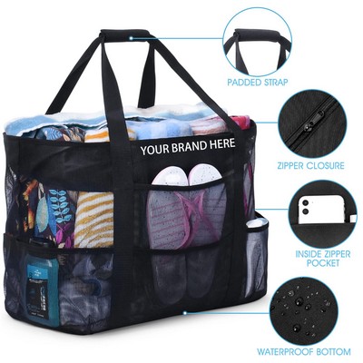 Mesh Beach Bag Beach Tote Pool Swim Bag