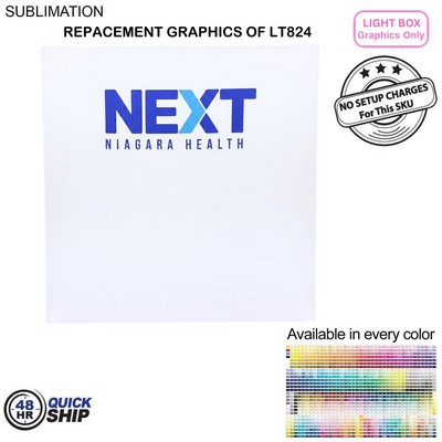48Hr Quick Ship - Replacement Graphics one side only for Backlit LED Light Box SEG Wall, 8'w x 8'h