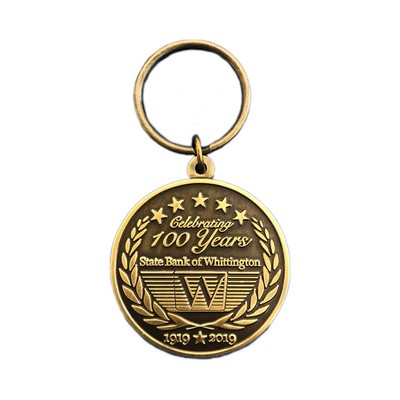 Die Struck Metal Keychains (1 1/2")