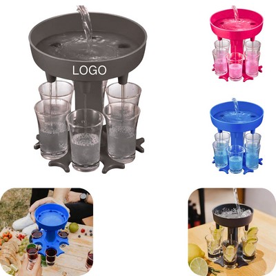 6 Way Shot Dispenser with Glasses