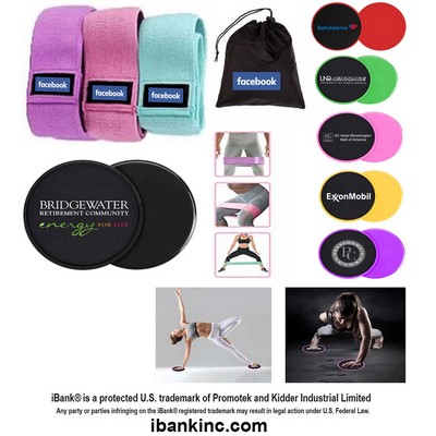 iBank ® Fabric Resistance Bands + Fitness Sliders