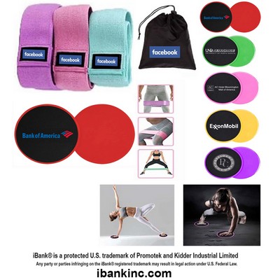 iBank ® Fabric Resistance Bands + Fitness Sliders