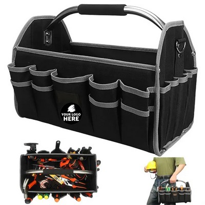 Open Top Tool Organizer Tote with Carry Handle
