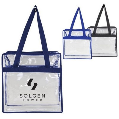 Clear Zippered tote
