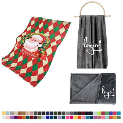 Reversible Flannel Throw Blanket