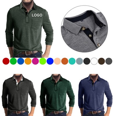 Men's Long Sleeve Polo Shirt