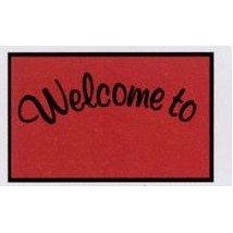 Olefin Standard Design Personalized Carpet (Welcome To) (Slant) (4'x8')