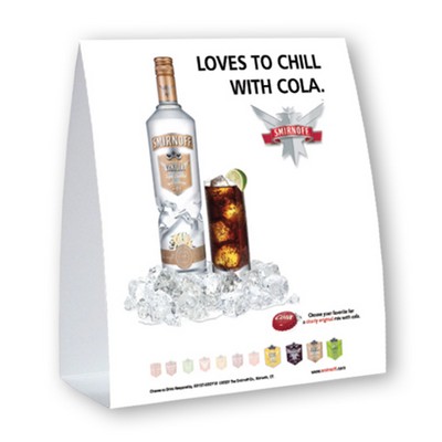 Table Display - 5 1/4"x5" Rectangle Advertising Table Tent Custom Printed