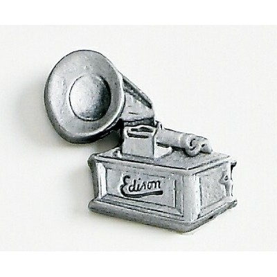 Gramophone Marken Design Cast Lapel Pin (Up to 7/8")