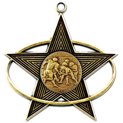 Stock All-Star 3" Medal- Football