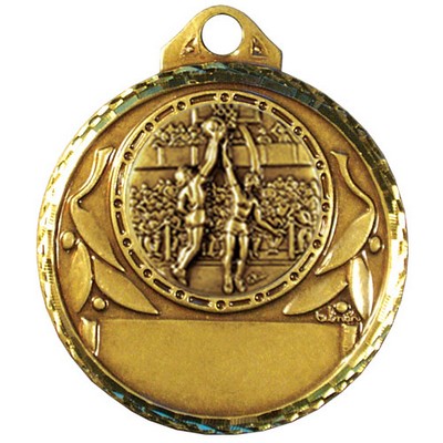 Stock Diamond Struck 2" Medal- Basketball Female