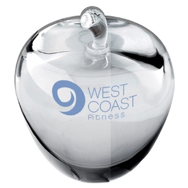Crystal Apple Paperweight