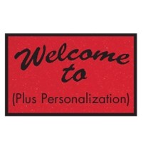 Olefin Devon Standard Design Personalized Indoor/Outdoor Carpet (Welcome To) (4'x10')