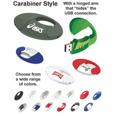 Carabiner Flash Drive - 128 MB Memory