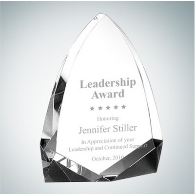 Cathedral Optical Crystal Award Plaque (Small)