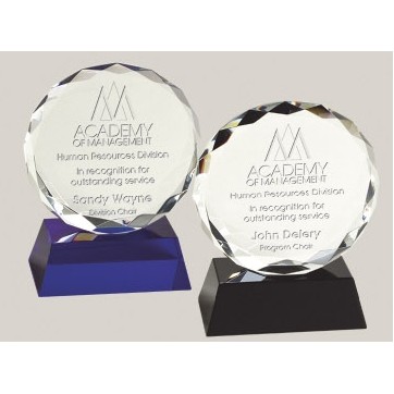 5" Premier Crystal Award w/Black Base