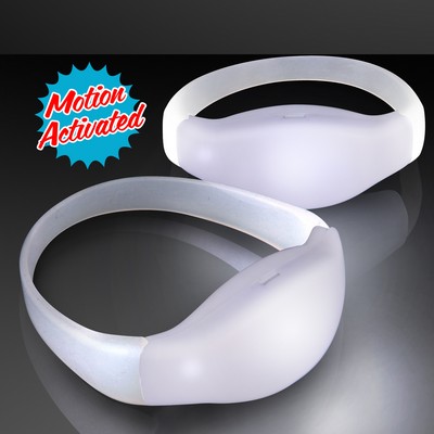 Light Up White LED Motion Activated Bracelets - BLANK