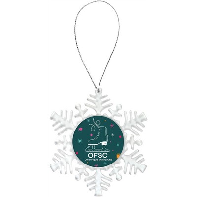 4 1/8" Clear Snowflake Ornament