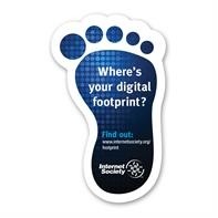USA Made Premium UV Window Micro-Suction Cling Decal (2"x3.125") Right Foot Shape