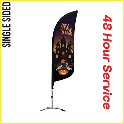 7' Feather Flag - Single Sided /w Black X Base - Made in the USA