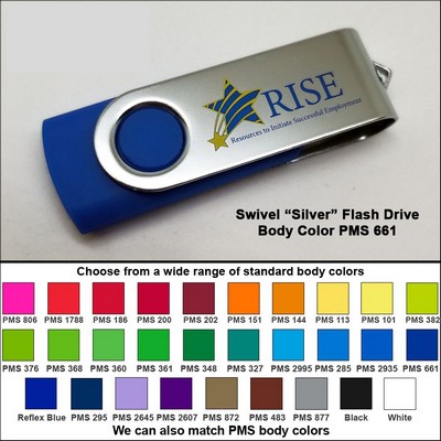 Swivel Flash Drive - 512 MB Memory - Body PMS 661
