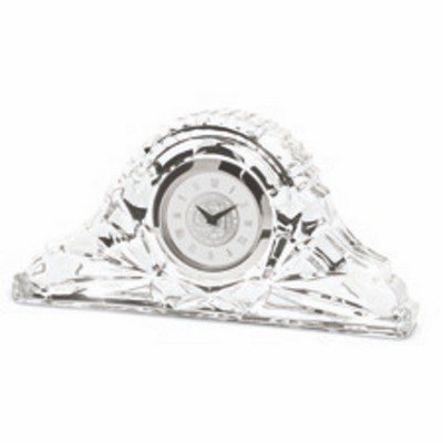 Napoleon Crystal Table Clock W/ Silver Medallion