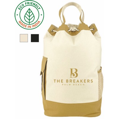 Explorer Eco Friendly Canvas Duffel Bag w/Beige Trim