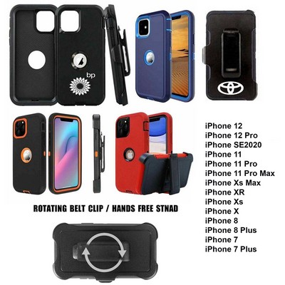 iBank® Shockproof Case compatible with iPhone + Screen Protector