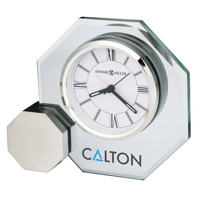 Legend glass octagon tabletop clock